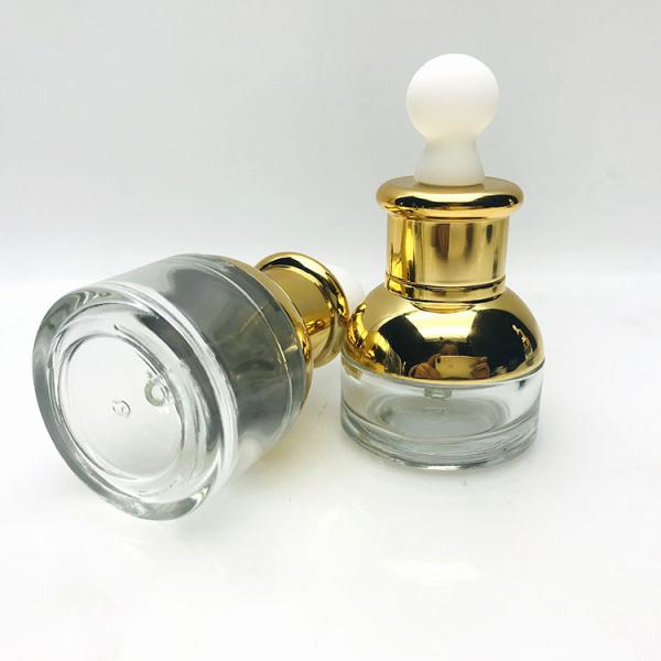 Glass And PP Custom Perfume Bottles , Clear Glass Unique Perfume Bottles