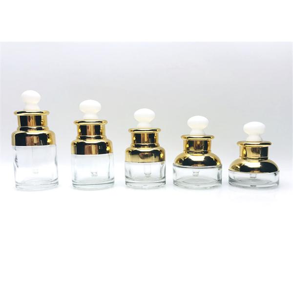 Glass And PP Custom Perfume Bottles , Clear Glass Unique Perfume Bottles