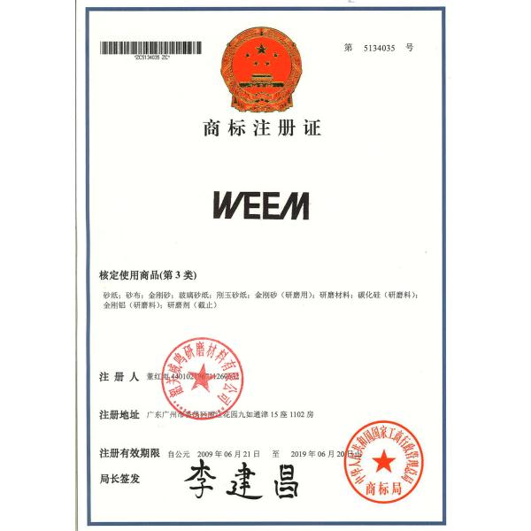WEEM Abrasives Certifications