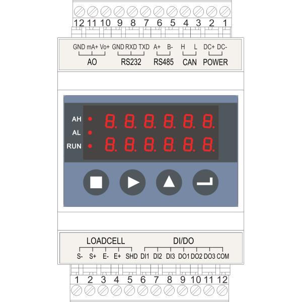 DC24V Weighing Scale Indicator Module AO 0~20mA For Transmitting