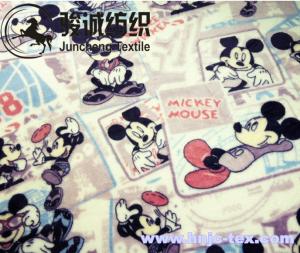 China Mickey Mouse Printed Flannel Baby Blanket Fabric Coral Fleece for apparel/bed sheet on sale