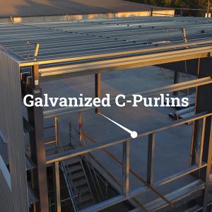 Cheap Fabricated Steel Structure Galvanized C-Purlins For Construction for sale