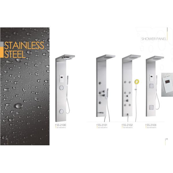Star Rated Hotels Commercial Stainless Steel Shower Panels , Corner Shower Panel