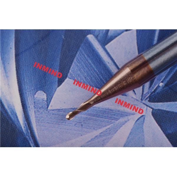 Ball Nose Solid Carbide End Mills 0.5 - 0.6 um Ultra Fine Grain Size