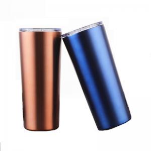 Cheap 17oz Red Blue Stainless Steel Coffee Tumbler Ice / Hot Drink Mugs With Straws for sale