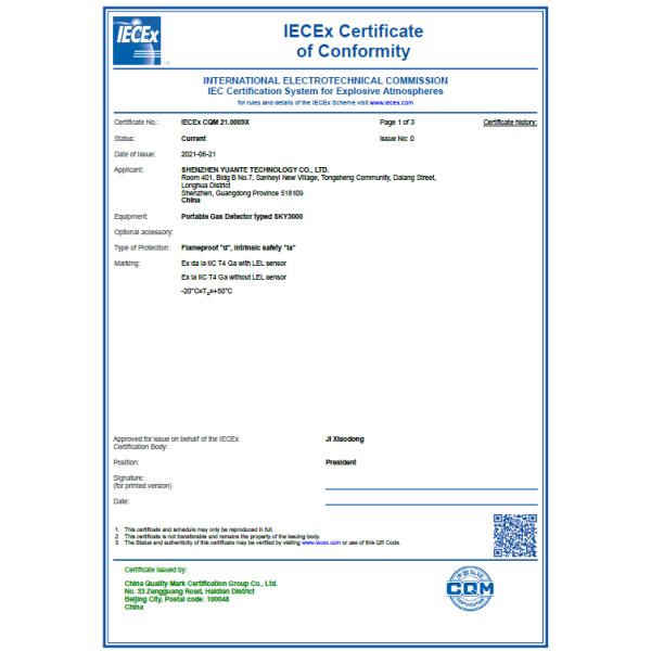 VOC Gas Analyzer IP67 ATEX IECEX CE Certification PID VOC Meter Monitor Waterproof Explosion-Proof
