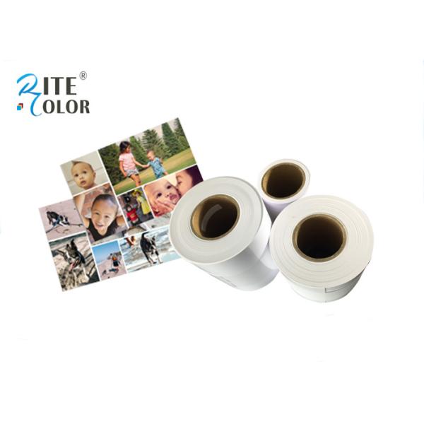 Glossy Dry Inkjet Minilab Photo Paper , Mircorporous RC White Paper
