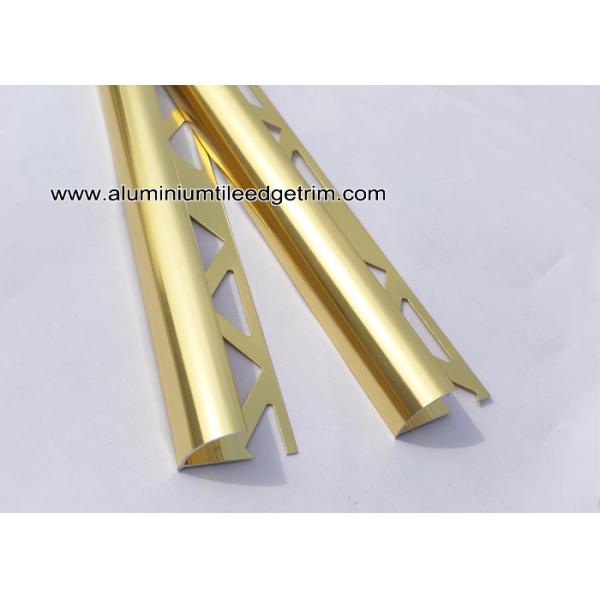 YC12 Shiny Gold Aluminum Tile Edge Trim / Corner Brace For Decoration Or Construction