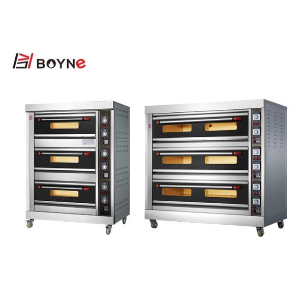 Infrared Radiation Heating Electric Baking Oven 3 Deck 6 Trays