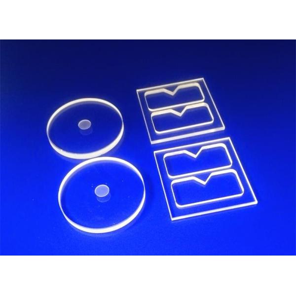 Polished Surface Fused Silica Glass , Silica Glass Plate Transparant glass milling visible light transmittance