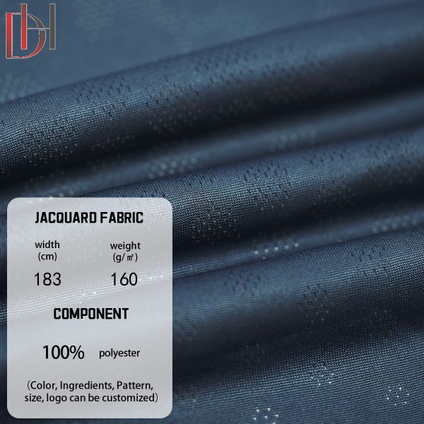 Shirt Anti UV Quick Dry Sporty Jacquard Fabric 100% Polyester Knitted Fabric