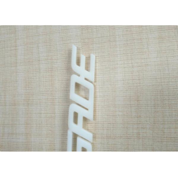 White / Ivory Automotive Plastic Injection Molding Custom Vehicle Logos Sub Gate Type