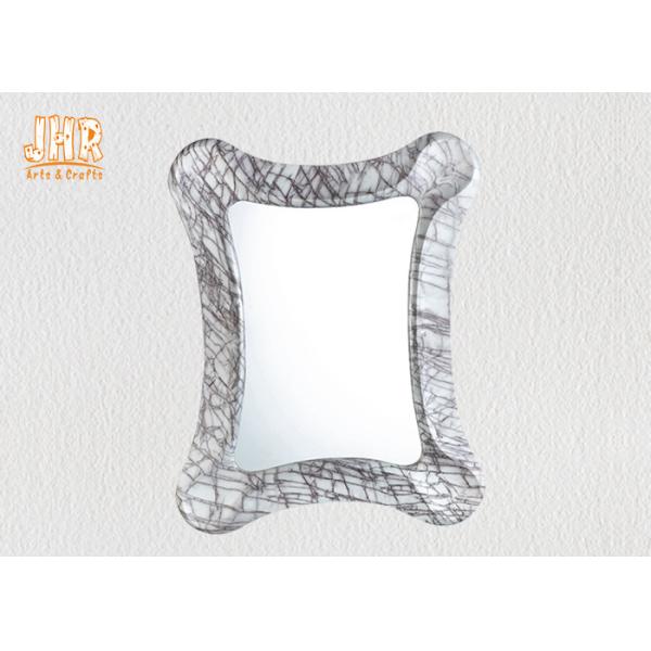 Home Decor Marbling Frame Fiberglass Wall Vanity Mirror Marble Bordered Design