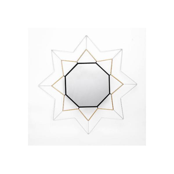 Modern Hexagonal Mirror Home Collection Star Metal Framed Wall Decorative Mirror