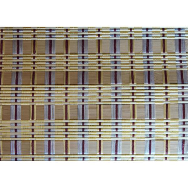 Waterproof Natural Bamboo Roller Blinds Sun Shade Fabric For Coffee Bar