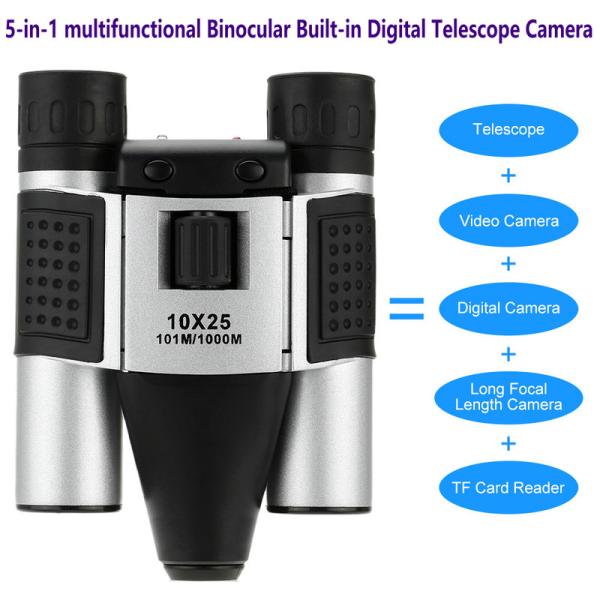 DT08 Binocular Built-in Digital Telescope Camera Far Shoot 1.3MP Video Recorder 10x25 101M/1000M outdoor camping hiking