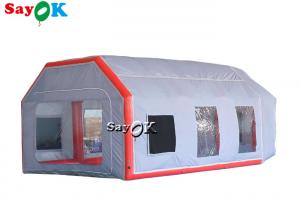 China Inflatable Work Tent Gray Air Tight Inflatable Tent Car Spray Booth Waterproof Anti UV on sale
