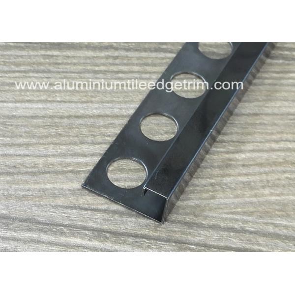 Anti Corrosion Brushed Stainless Steel Angle Trim Square Shaped Decorative Flat Edge