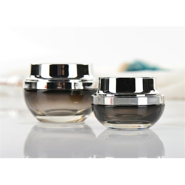 Customized Black Plastic Cosmetic Container , Empty Cosmetic Jars For Eye Cream