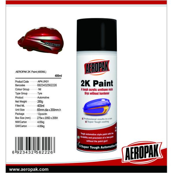2k Clear Coat Aerosol Spray Paint High Gloss Acrylic Solid Color Rust Proof