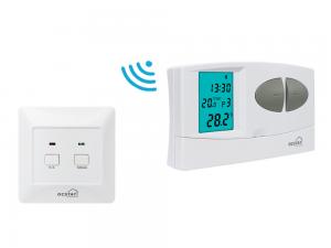 China EL Back Light Weekly Programmable RF Room Thermostat For Underfloor Heating on sale