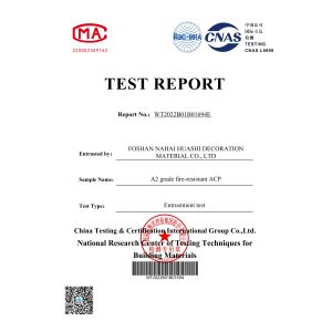 Foshan Nanhai Huashi Decoration Material Ltd. Certifications