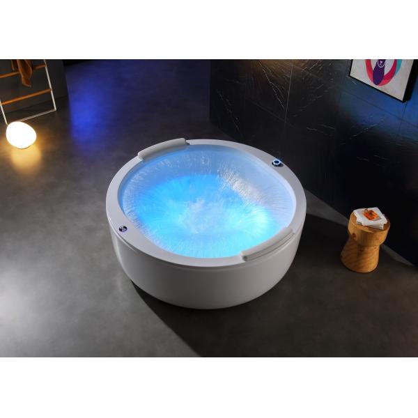 Elegant Double Circle Waterfall Spa Massage Bathtub Water Shortage Protection Sensor