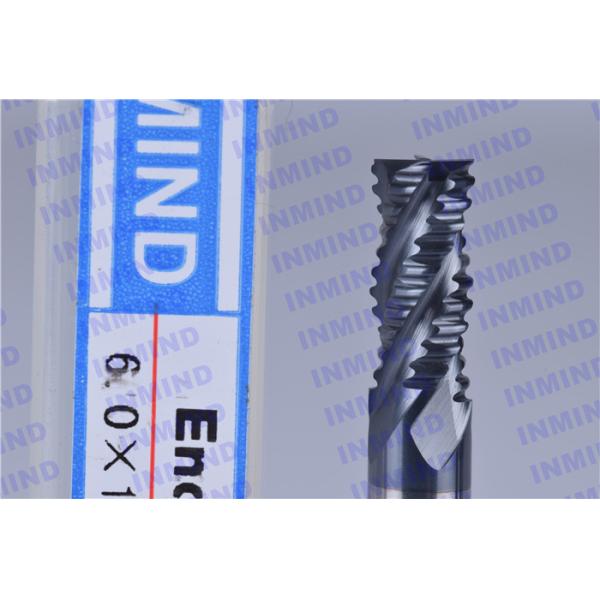 AlTiN NANO Coating HRC55 Roughing End Mills 4 Flute 6mm / 8mm Diameter
