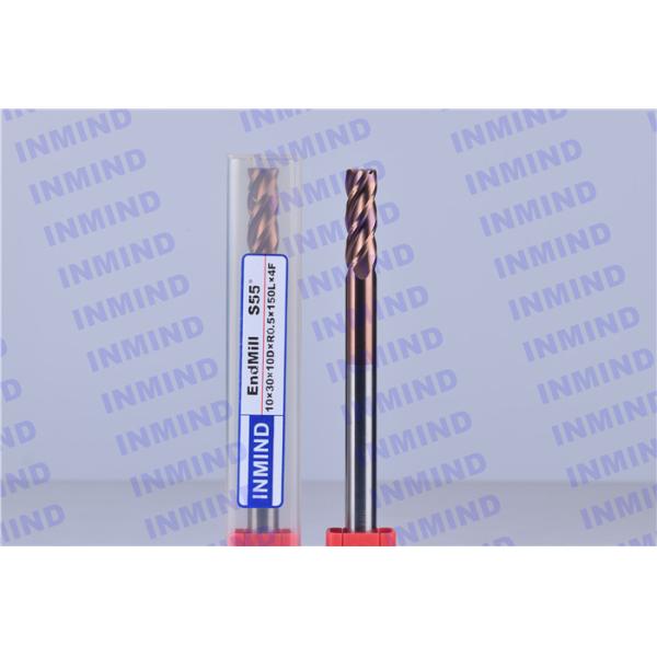 4 - 20 mm Diameter Corner Rounding End Mills , Carbide Corner Rounding End Mill Tools