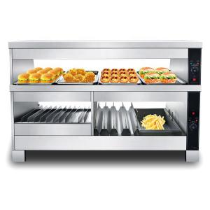 China 3 in 1 Combo Cabinet Food Warmer Display Stainless Steel Acrylic Tabletop Commercial on sale
