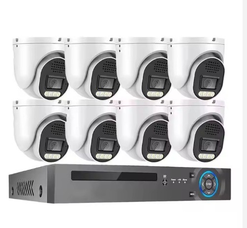 IP66 H.265 4K 8MP Wired POE IP Network Security Home CCTV Camera System