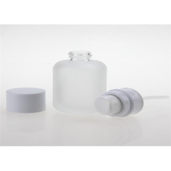 Empty 50ml Glass Lotion Bottles With Pump , Custom Lotion Glass Bottle
