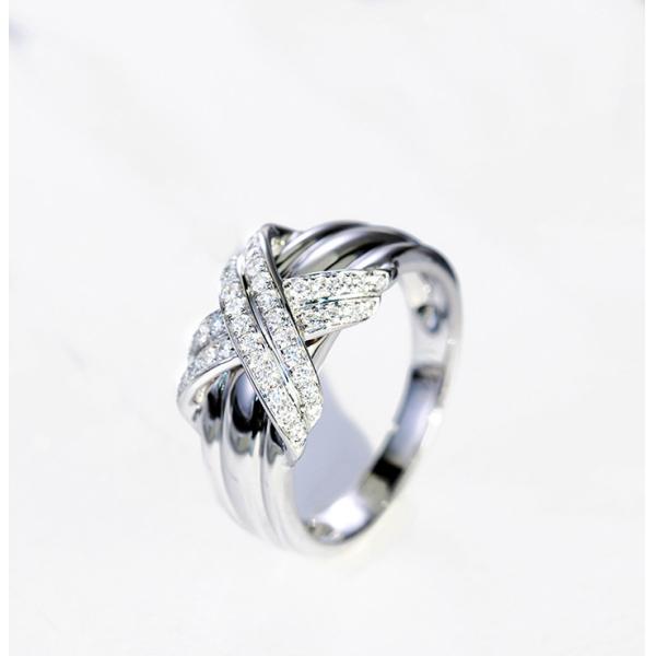 XO 18K Gold Diamond Rings 0.24ct 14K White Gold Filled