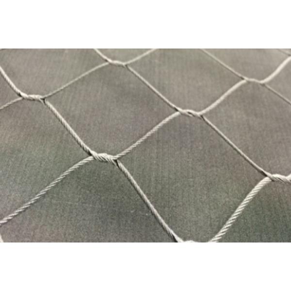 Silver 1.5mm Wire Rope Mesh 45*45mm Stainless Steel 316