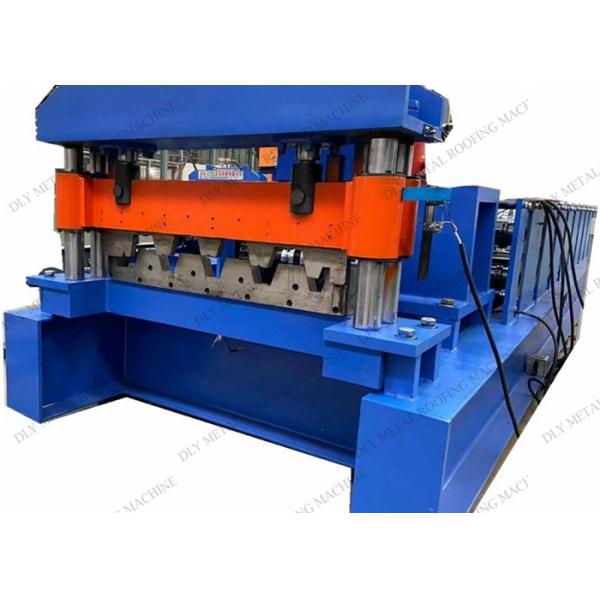 Automatic GI Steel Decking Floor Roll Forming Machine 380V PLC