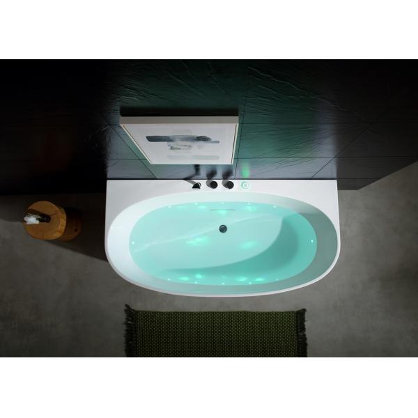 LED Illuminated Single Massage Bathtub With Ozone Sterilization And Infrared Therapy