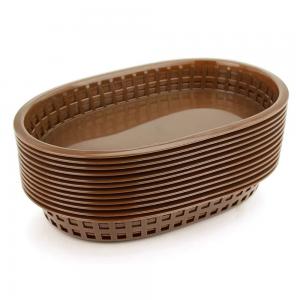 China Foodservice Plastic Fry Fast Food Basket Bread Baskets Oval-Shaped Tray Restaurant Supplies, Deli Serving Bread Basket on sale
