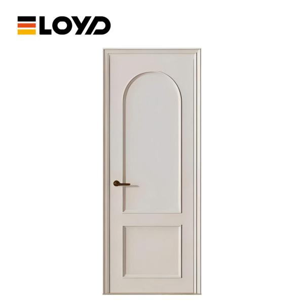 OEM Aluminium Teak Wood Door Front French Glass Panel Doors