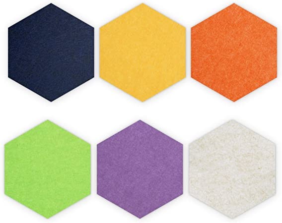 1220x2420mm PET Acoustic Panel , E1 Hexagon Sound Absorbing Panels
