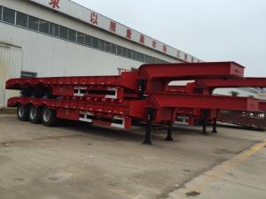 Cheap Titan 3 axles lowbed semi trailer truck trailer,low bed trailer 100 ton,cargo trailer for sale