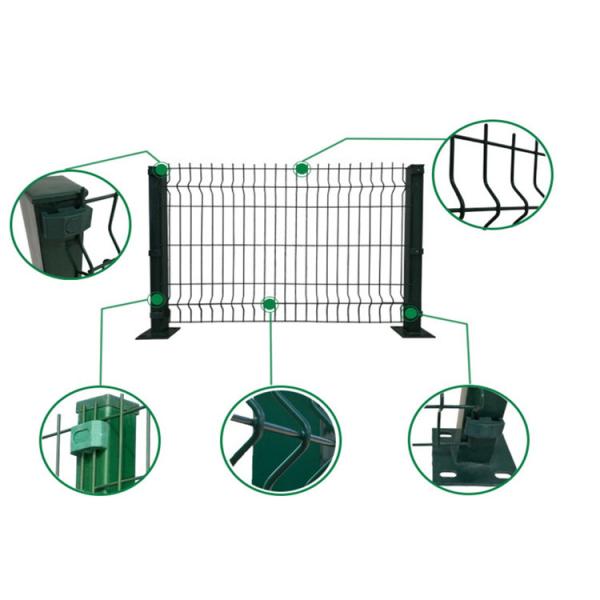 3D Welded Mesh Fencing Hot Dipped Galvanized RAL Color Customized