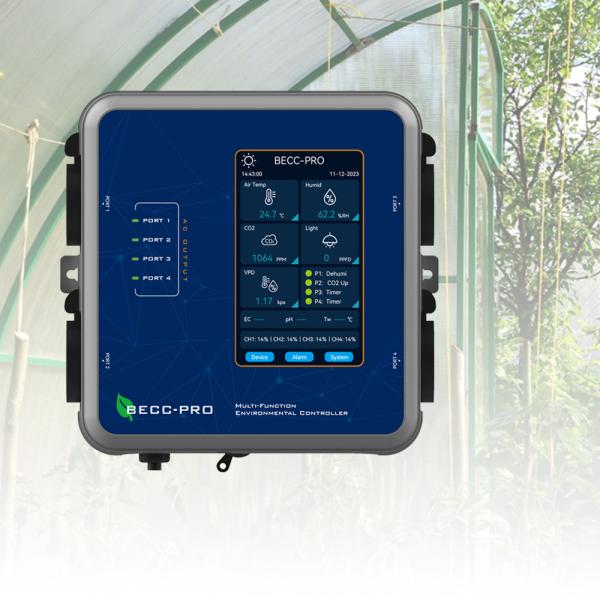 Greenhouse 4-in-1 Sensor: Multi-function Monitor & Control for Temperature,
