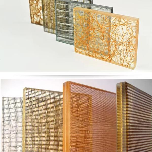 Architectural Stainless Steel Metal Laminated Glass For Cabinet Doors