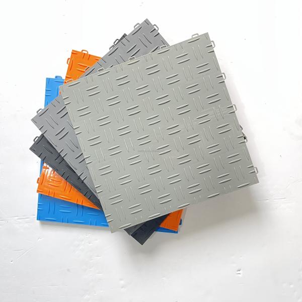 Interlocking Diamond Garage Floor Tile Commercial Polypropylene Garage Flooring