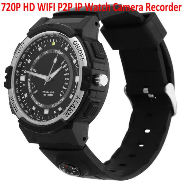 Y30 8GB 720P WIFI P2P IP Spy Watch Hidden Camera Recorder IR Night Vision Motion Detection Remote Video Monitoring