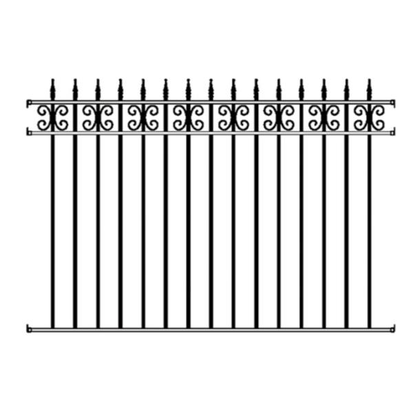 Waterproof Ornamental Iron Parts Outdoor Garden Fencing Cast Iron Fence Panel