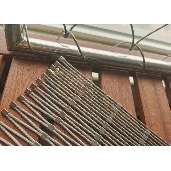 ISO9000 Balustrade Cable Mesh High Durability Stainless Steel Wire Rope Net