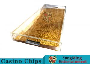 Cheap 9 Row Acrylic Casino Chip Tray With High Permeability Plexiglass Plate for sale