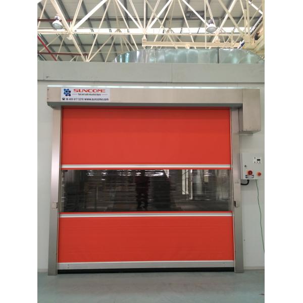 Automatic Industrial High Speed Shutter Door , 1.2mm PVC Curtain Thickness