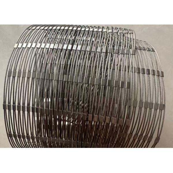 316 Stainless Steel Ferrule Type Cable Mesh Safety Fence For Zoo Aviary Netting